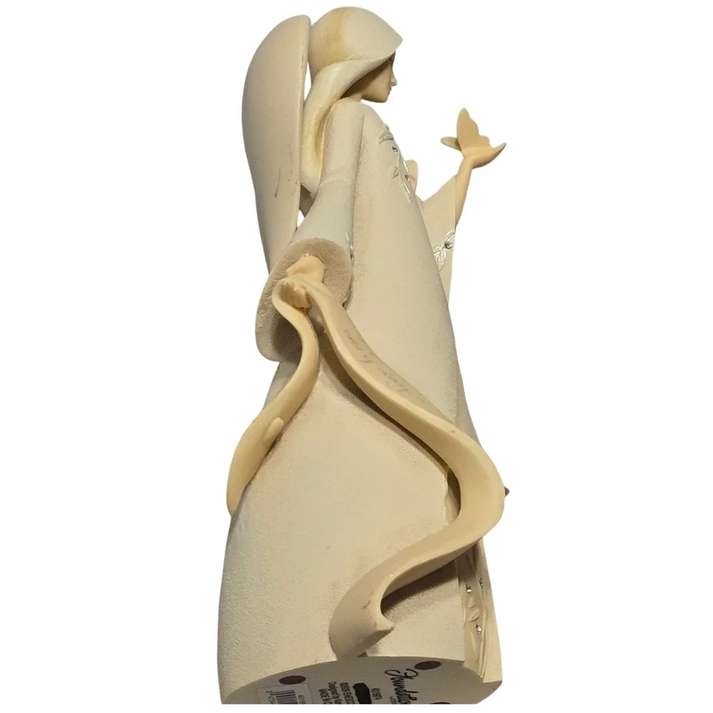 Enesco Foundations Angel Figurine Rhinestone Accent Beige Resin‎ 2009